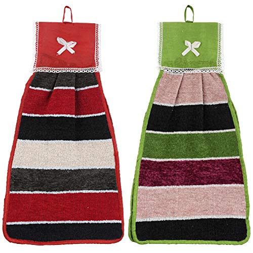 Kuber Industries Hanging Cotton Washbasin Napkin/Hand Towel for Kitchen and Bathroom (Multicolour, 2 Pieces) - CTKTC45541