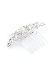 Yellow Chimes Comb Pin for Women Hair Accessories for Women Floral Comb Clips for Hair for Women White Crystal Hair Pin Bridal Hair Accessories for Wedding Side Pin / Comb Pin / Juda Pin Accessories for Women