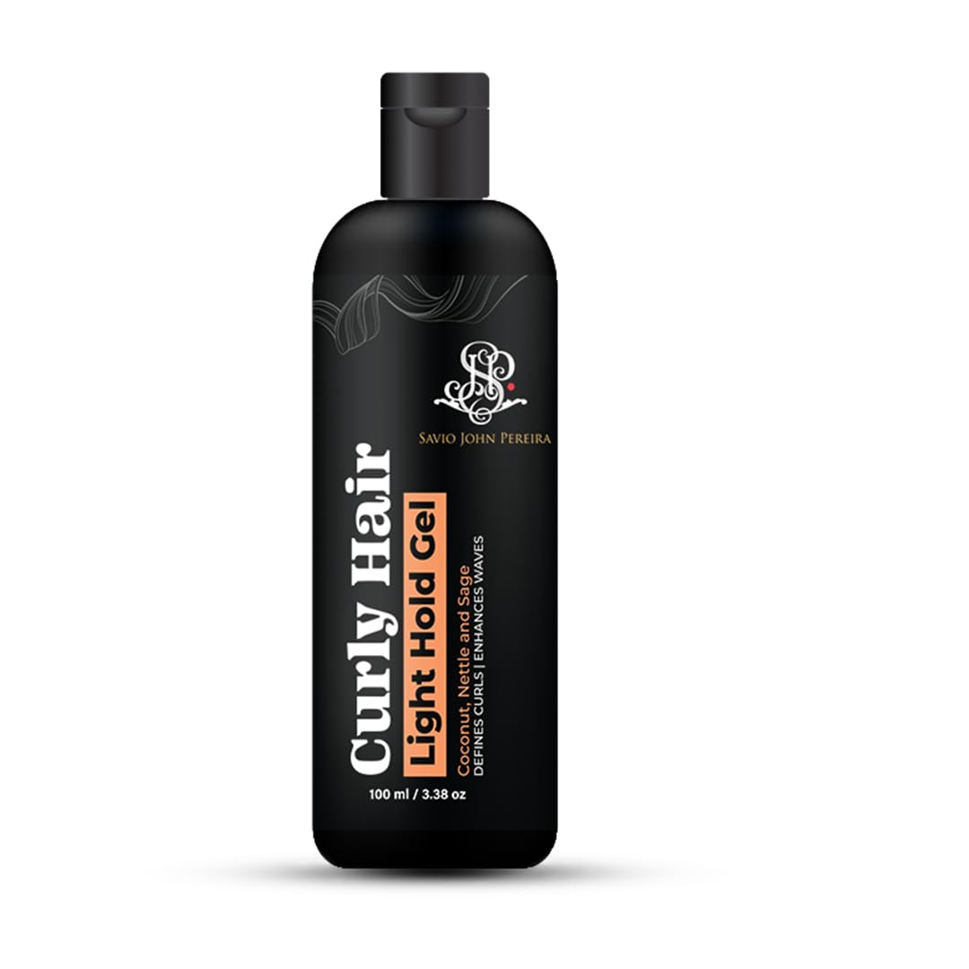 Curly Hair Gel Light - Strong Hold | Definition | Frizz | Moisturizing Formula for Curly Hair By Savio John Pereira- 100 ml