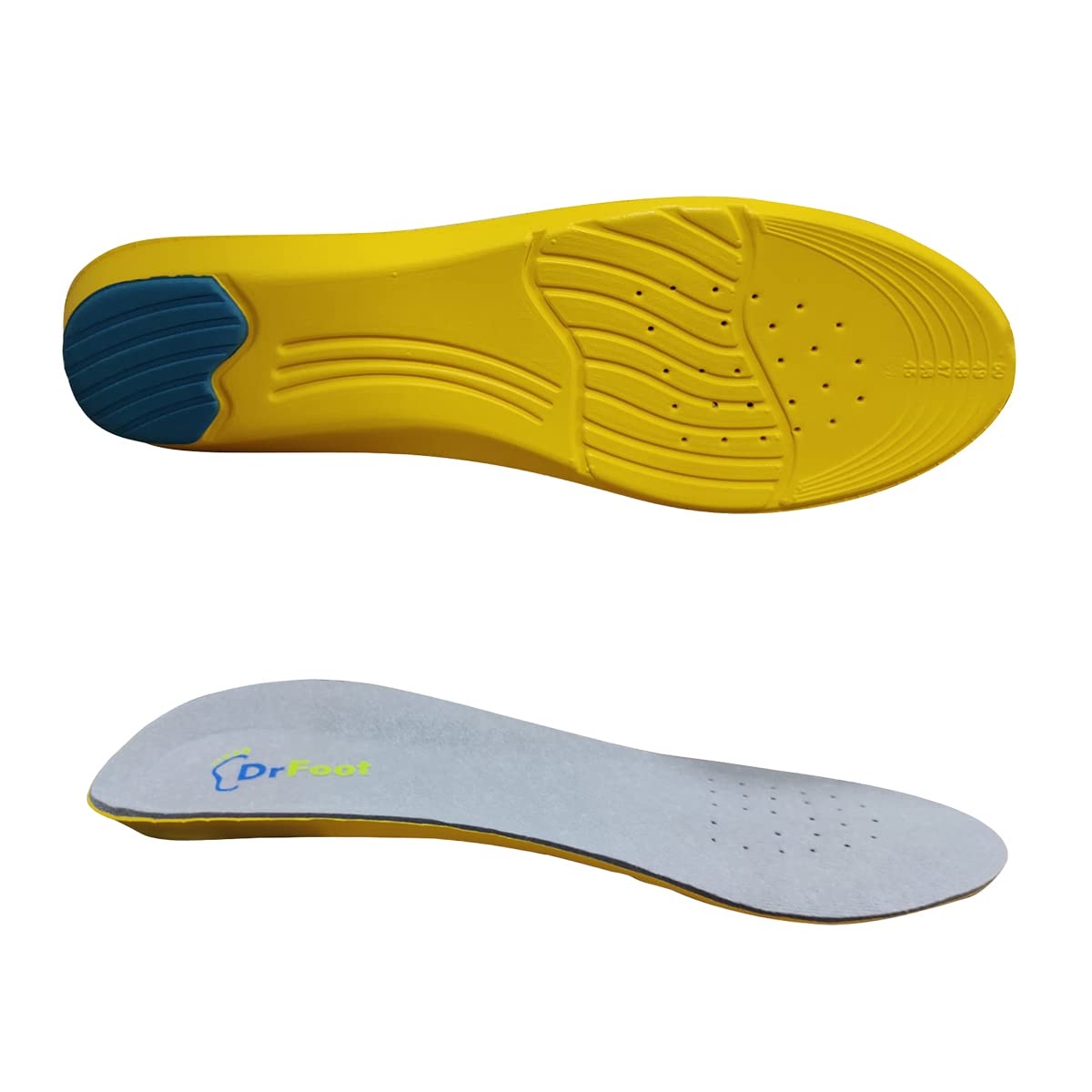 Dr Foot Gel Insoles Pair | For Walking, Running, Sports Shoes | All Day Comfort Shoe Inserts With Dual Gel Technology | Ideal Full-Length Sole For Every Shoe | For Both Men & Women - 1 Pair Size - M