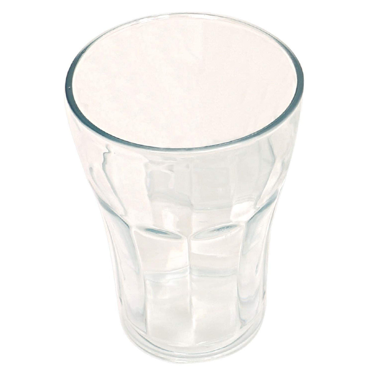 Kuber Industries Stylish Design Plastic 6 Pieces Unbreakable Drinking Water Glass Set 200 Ml (Transparent)-CTKTC14014