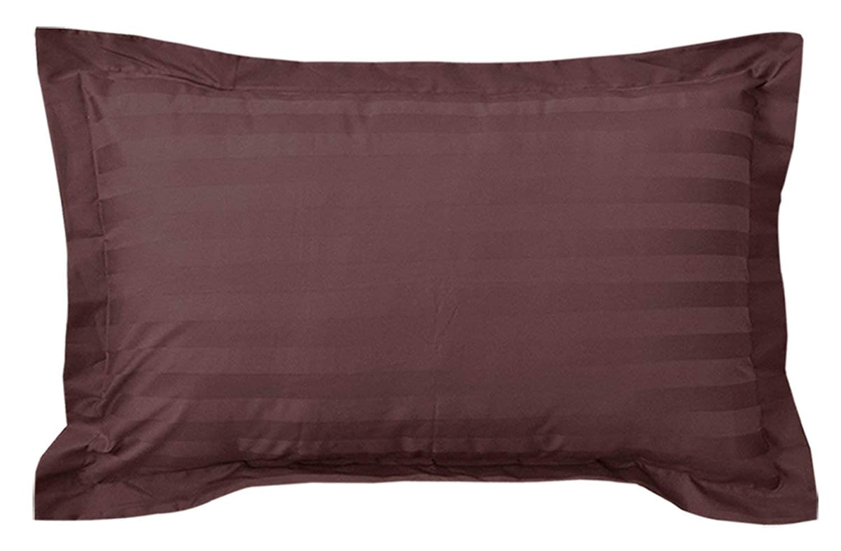 Kuber Industries Lining Design Breathable & Soft Cotton Pillow Cover/Protector/Case- 18x28 Inch, Set of 4 (Coffee)-HS43KUBMART26763