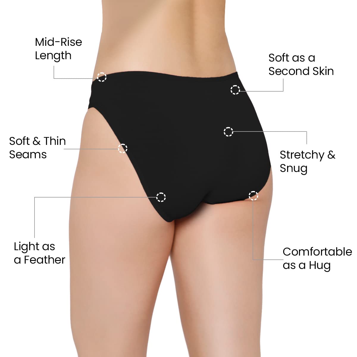 Mush Ultra Soft Bamboo Women Brief, Breathable, Anti Odour