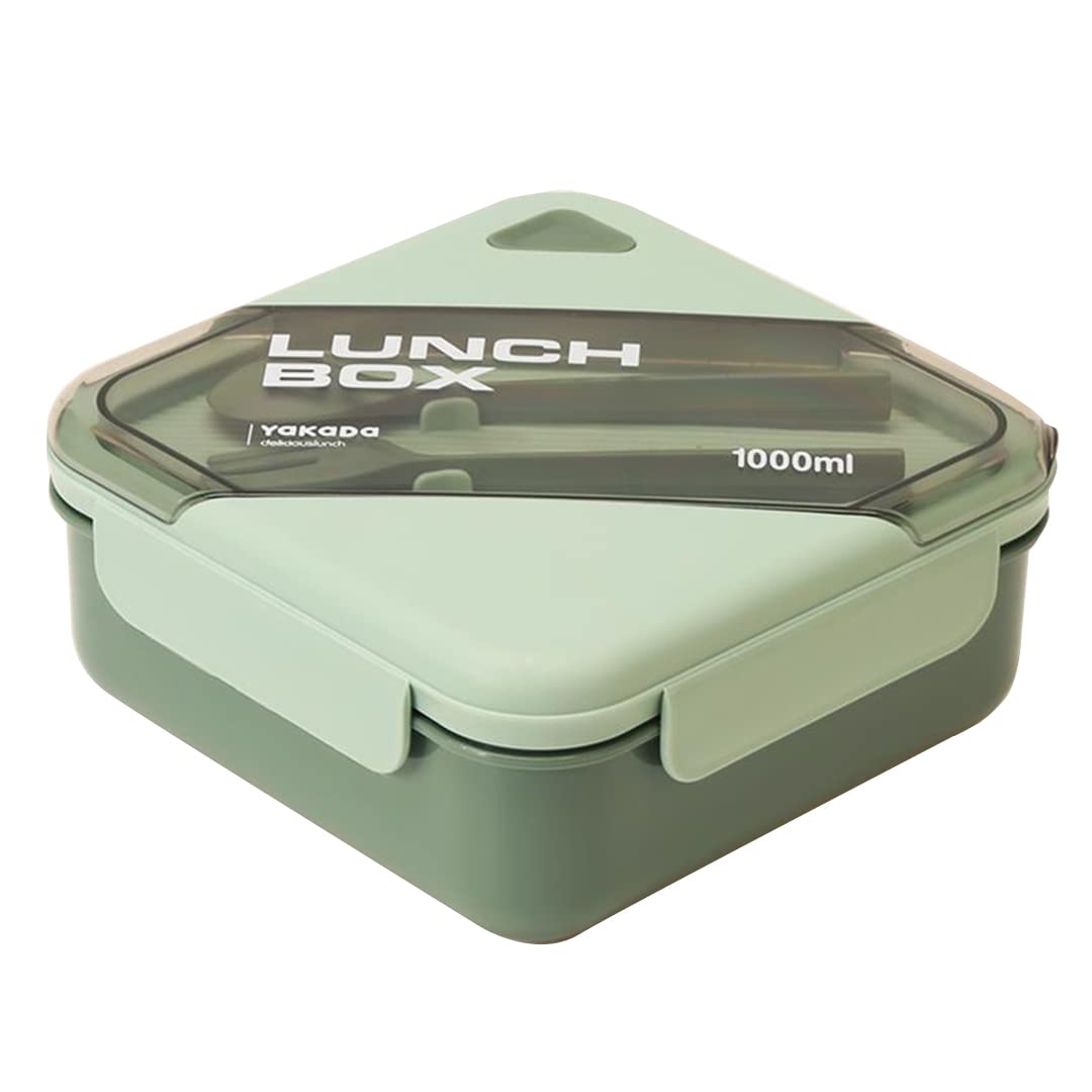Homestic Insulated Lunch Box for Kids & Adults|Premium Food-Grade PP Plastic|Leakproof & Spill Proof|Dishwasher & Microwave Safe Lunch Box|1000 ML|HX0044281|Green