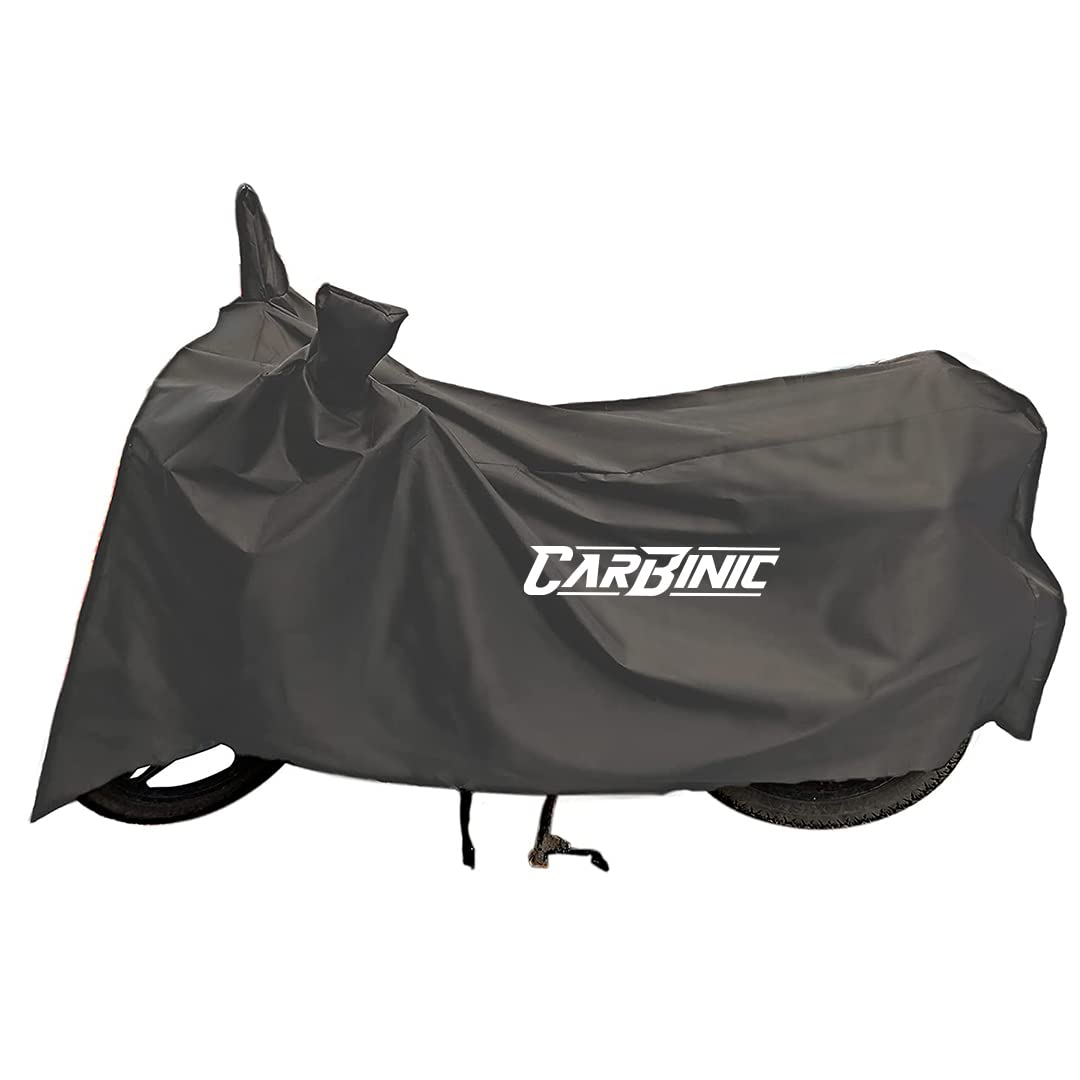 CarBinic Bike Cover for Bullet | Water Resistant (Tested) and Dustproof UV Protection for Bullet with Carry Bag & Mirror Pockets | Solid Grey