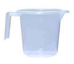 Kuber Industries Virgin Plastic Bath Mug for Bathroom|Transparent Look & Unbreakable Material|Pack of 2|Measurement 1100 ml|White