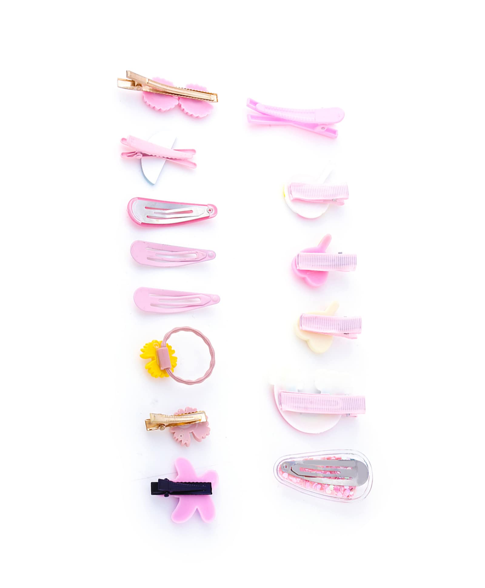 Melbees by Yellow Chimes Hair Clips for Girls Kids Hair Clip Hair Accessories For Girls Cute Characters Pretty Tiny Hair Clips for Baby Girls 14 Pcs Pink Alligator Clips for Hair Baby Hair Clips
