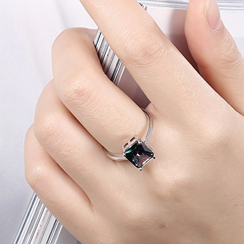 Yellow Chimes Rings for Women A5 Grade Crystal Adjustable Ring Square Shaped 18K Platinum Plated Shades Reflecting Crystal Ring for Women and Girls.