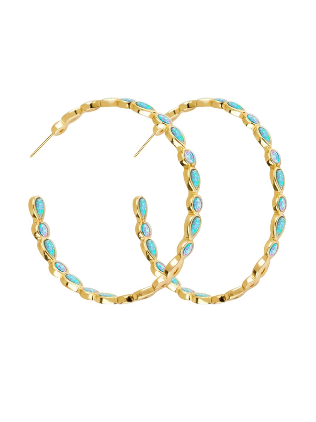 Yellow Chimes Earrings For Women Blue Color Hoop Earring For Women and Girl