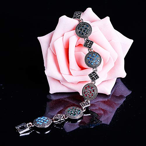 Yellow Chimes Handcraft Studded Oxidized Plated Traditional Bangle Bracelet for Women and Girls