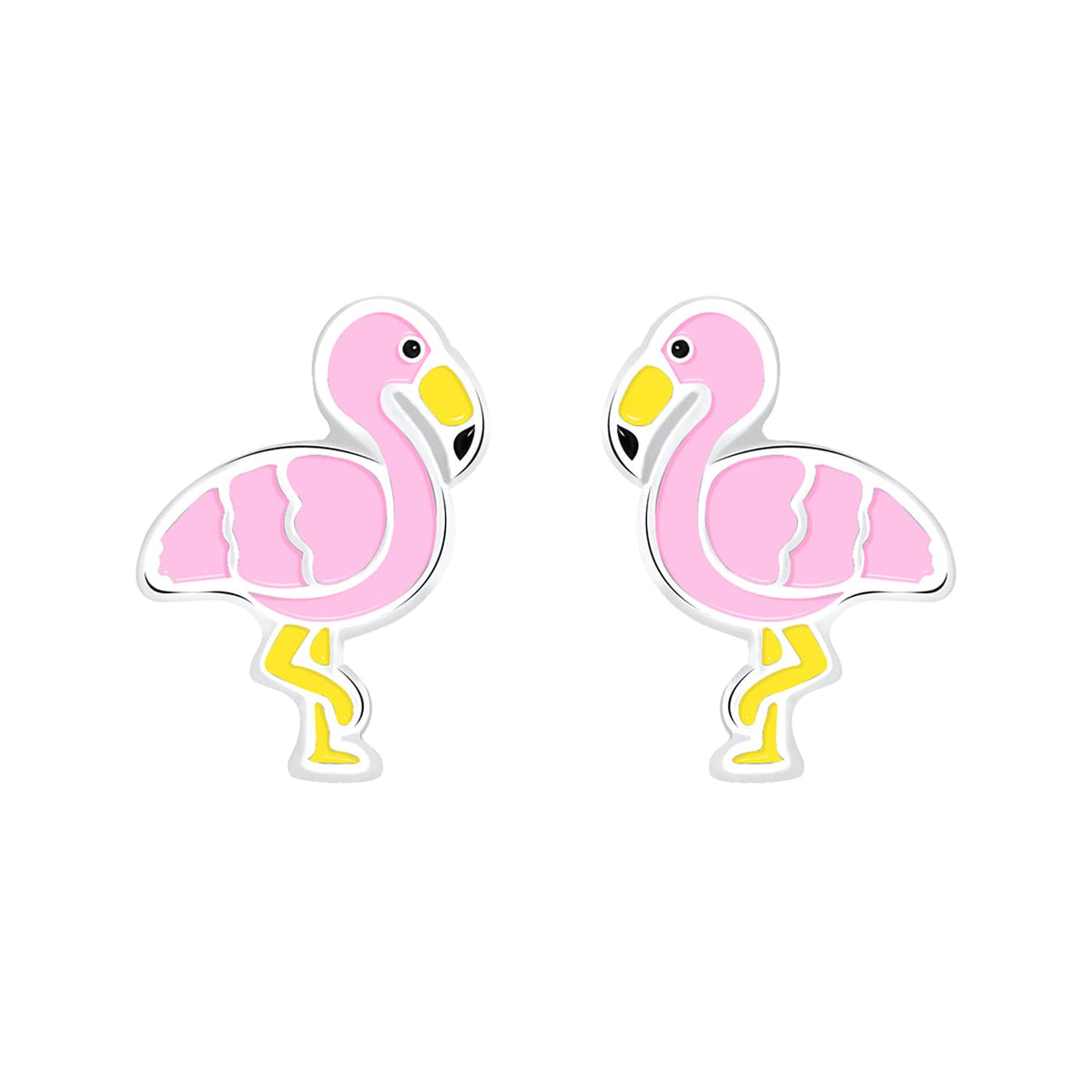 Raajsi by Yellow Chimes 925 Sterling Silver Stud Earring for Girls & Kids Melbees Kids Collection Flamingo Designed |Birthday Gift for Girls Kids | With Certificate of Authenticity & 6 Month Warranty