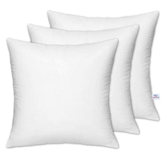 Heart Home Square Microfibre Filled Cushion Filler 12"x12"-Pack of 3 (White)-HS_38_HEARTH21168, Standard