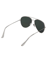 Intellilens | Branded Latest and Stylish Sunglasses | Polarized and 100% UV Protected | Light Weight, Durable, Premium Looks |Women | Green Lenses | Aviator | Medium
