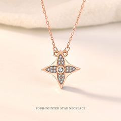 Yellow Chimes Cubic Zirconia Crystal Design 925 Sterling Silver Hallmark and Certified Purity Rose Gold Pendant with Chain for Women and Girls, Medium