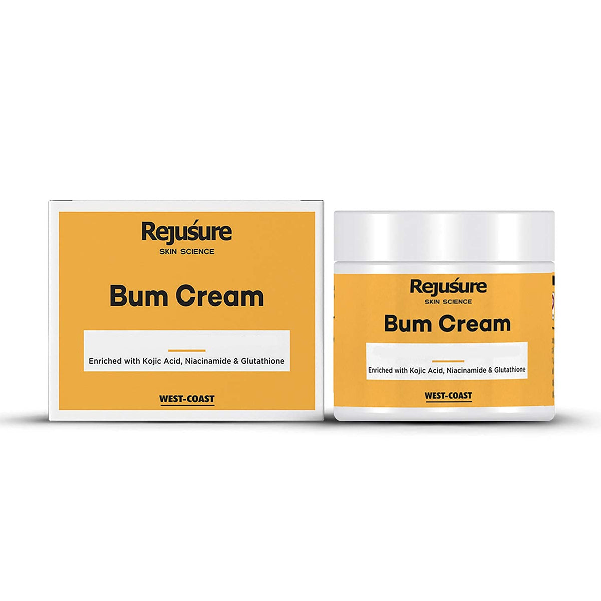 Rejusure Bum Cream with Glutathione, Niacinamide & Kojic Acid- 50gm (Pack of 3)