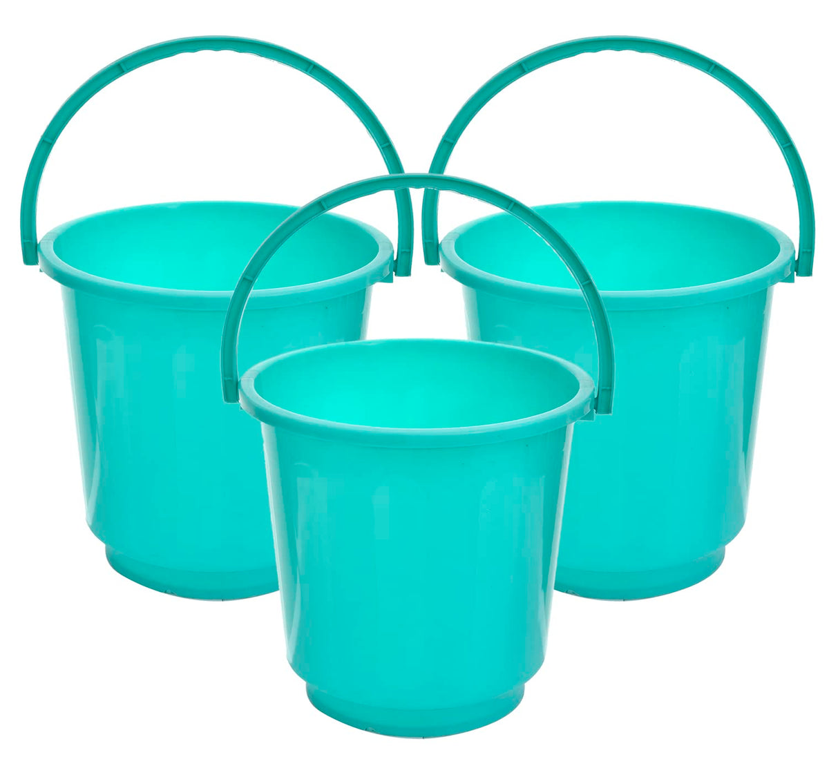 Kuber Industries Plastic Bucket Set (Multicolour, 16 Litres) - 3 Piece