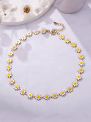 Yellow Chimes Necklace for Women Multilayer Chain Link Designed Necklace for Women and Girls (Style 4)