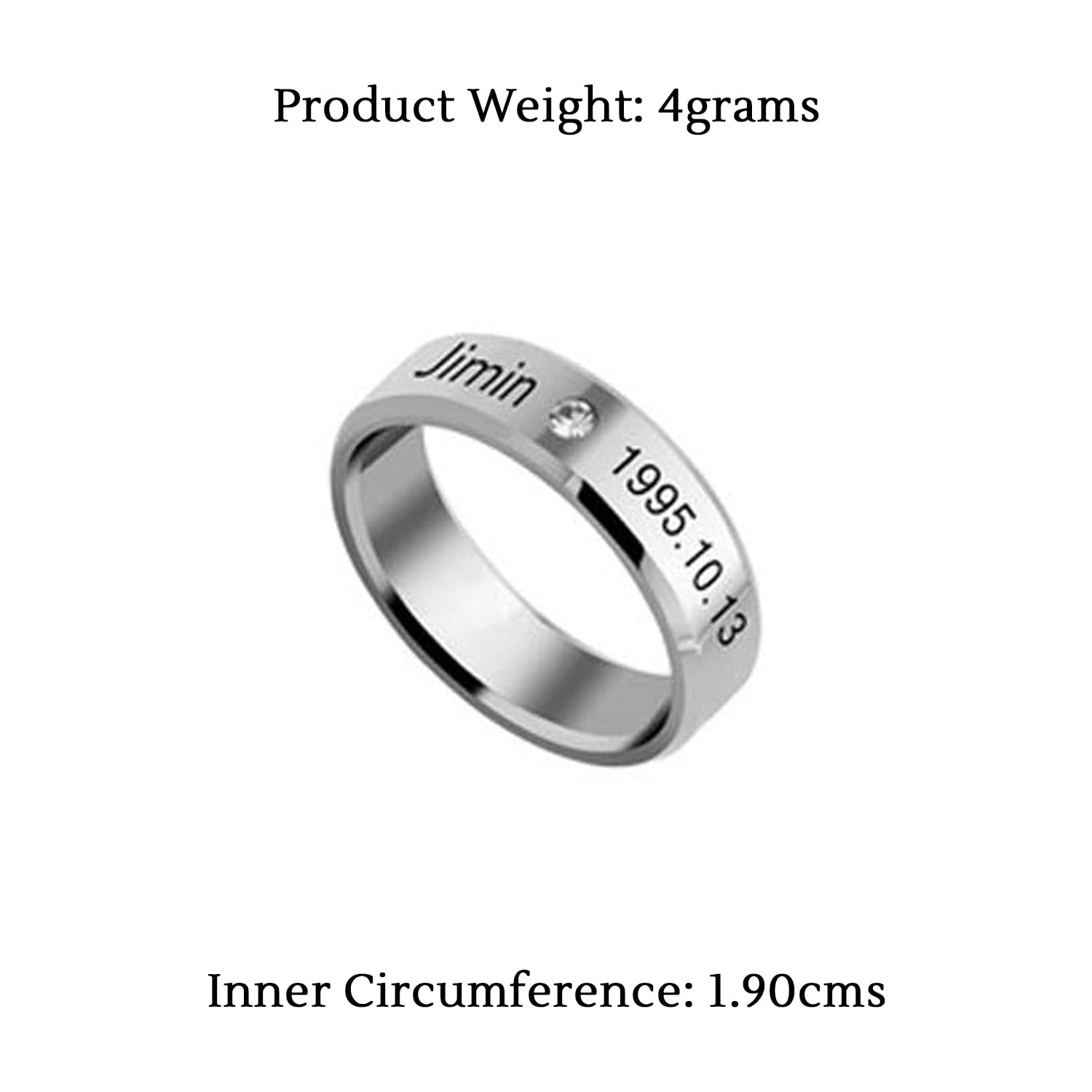 Varieties Square Geometric Metal Stainless Steel Ring for Men/Boys/Biker ( Silver)