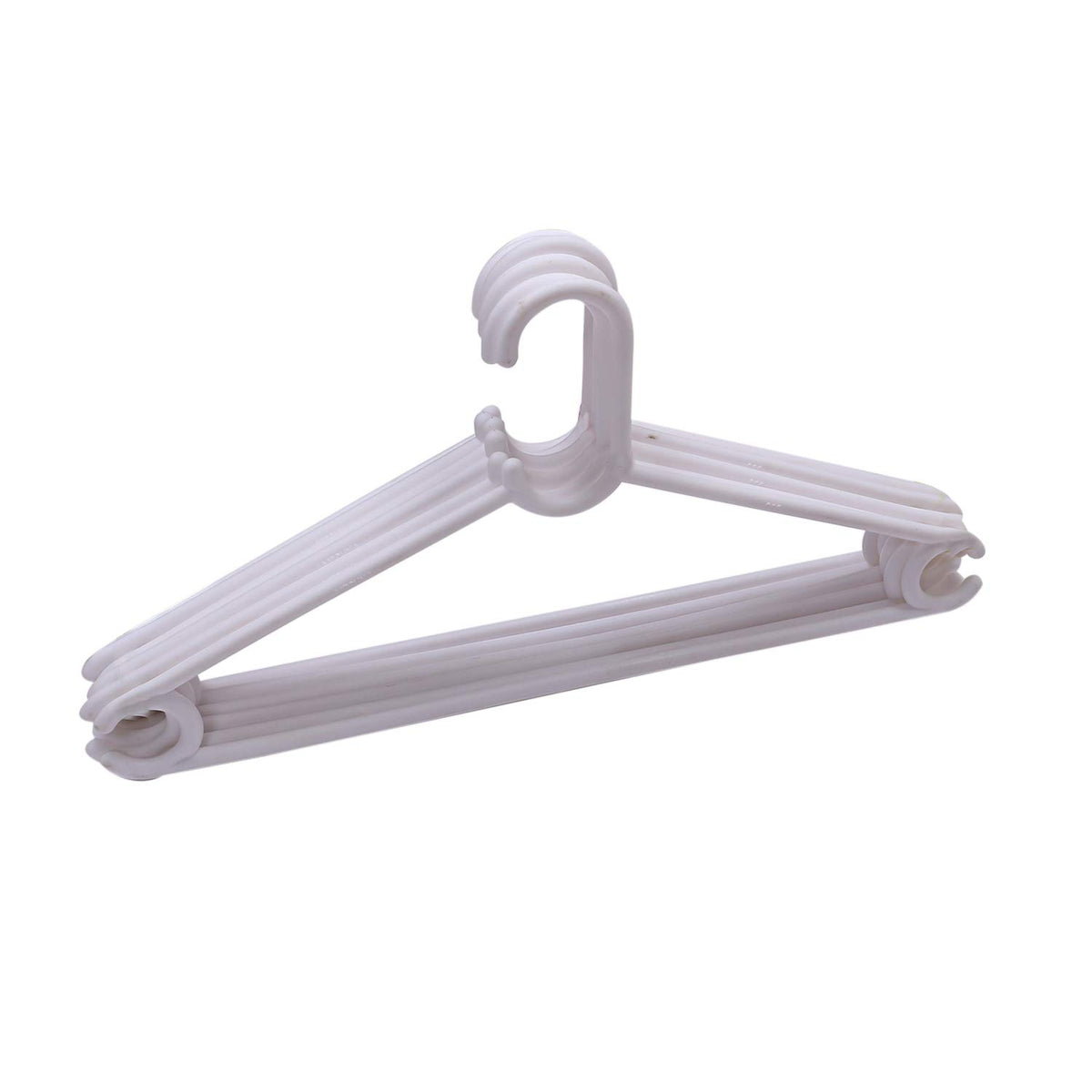 Heart Home Plastic 6 Pcs Hanger Set for Wardrobe (White) - CTHH21459
