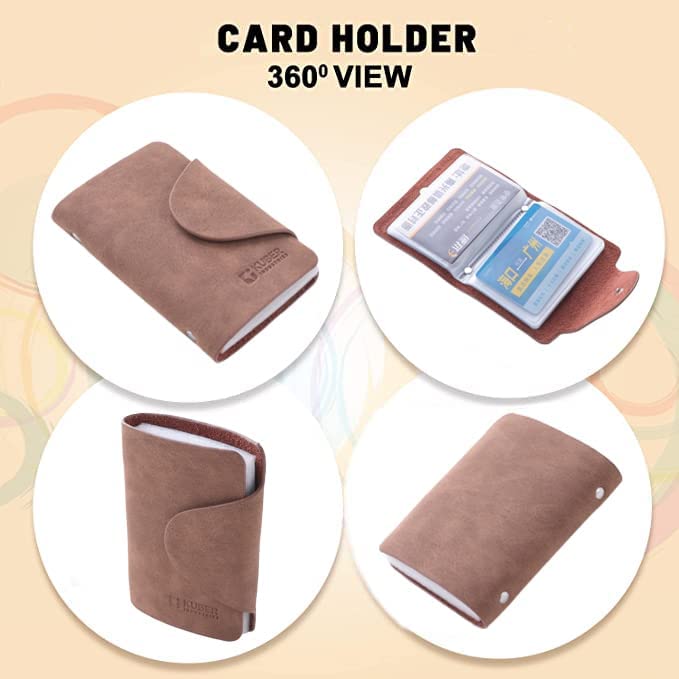 STOCKHUB Mens/Womens credit card holder 9 slot, Premium Leather Quality Wallet  atm card holder, Pure