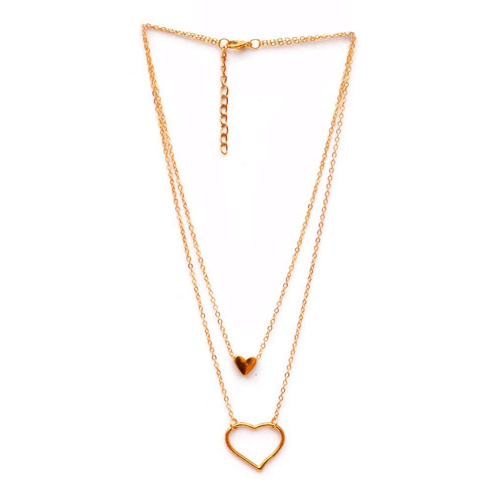 Joker & Witch Double Layered Heart Necklace for women