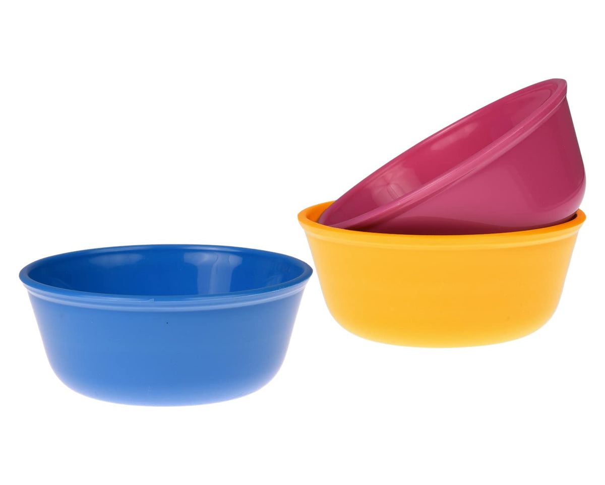 Kuber Industries Bowls|Plastic Dishwasher Safe Bowl|Serving Bowls|Bowls for Kitchen|Microwave Safe Bowls for Salad|Soup|Pasta|1000 ML|Pack of 3 (Multicolor)