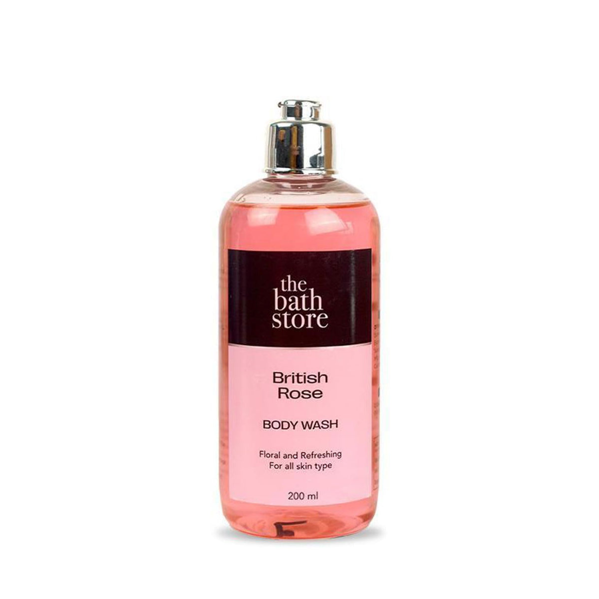 The Bath Store British Rose Body Wash - Deep Cleansing | Exfoliating | Nourishing Liquid Soap | Men and Women - 200ml