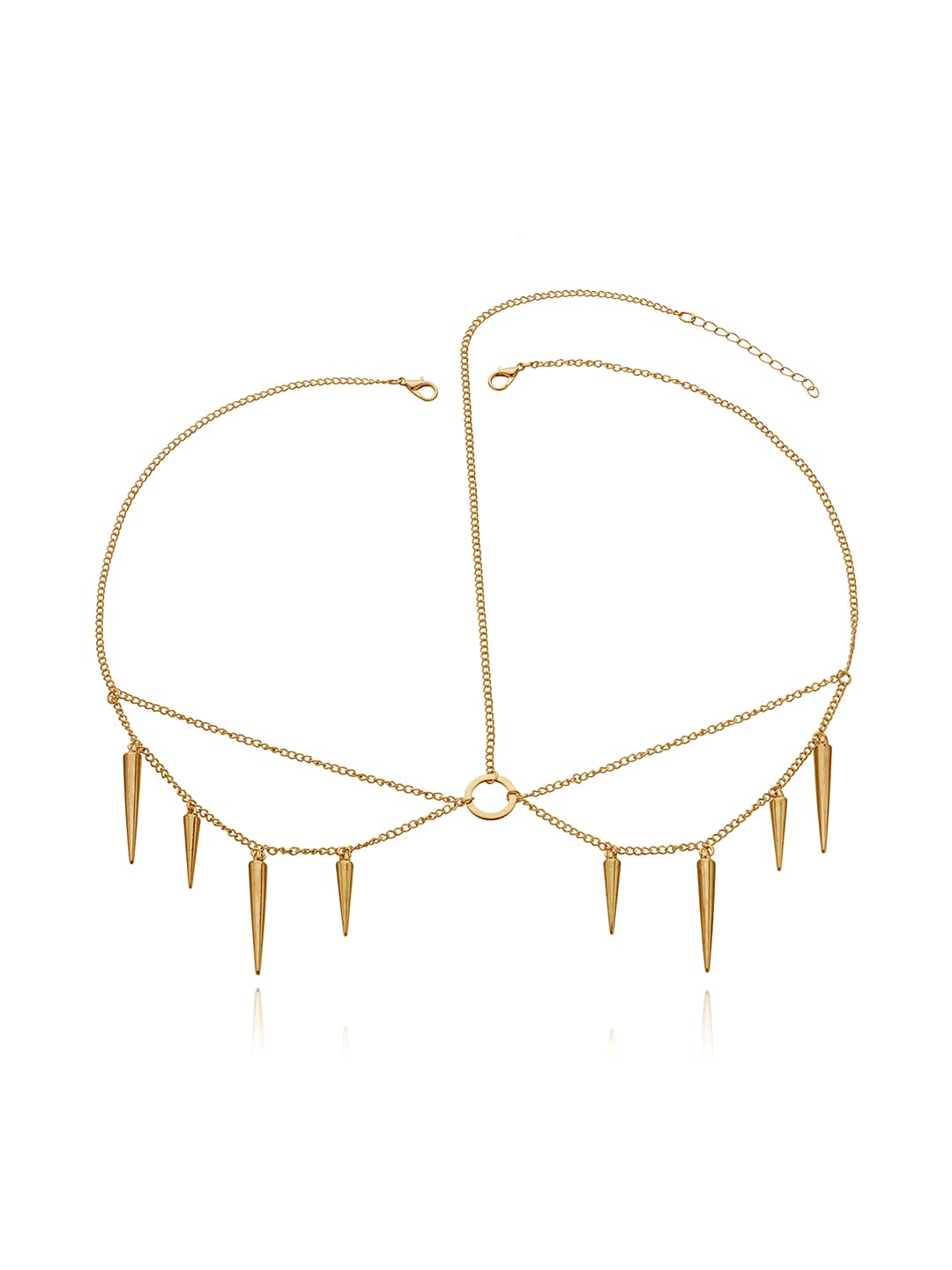 Yellow Chimes Head Chain for Women and Girls | Gold Toned Multilayer Head jewellery for women | Birthday Gift for girls and women Anniversary Gift for Wife