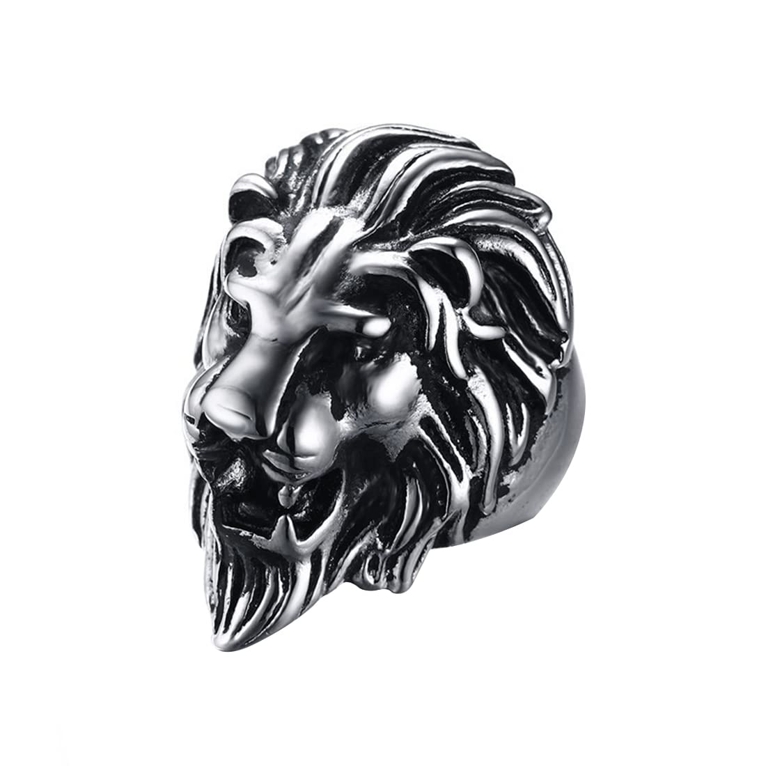 Buy 925 Sterling Silver Animal King Tiger Head Ring for Men and Boys