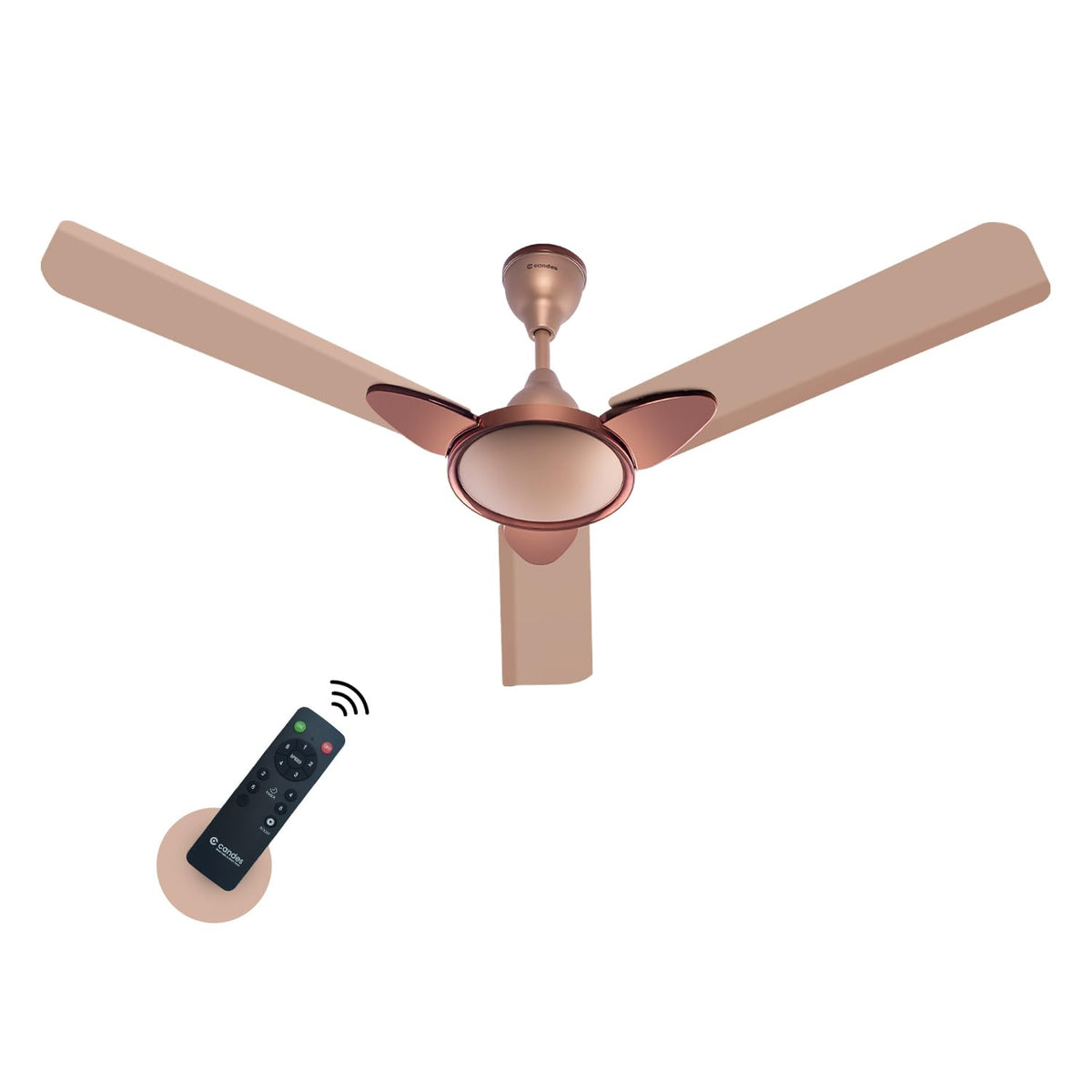 Candes Eco Zest BLDC Ceiling Fan 1200mm / 48 inch | BEE 5 Star Rated, Upto 65% Energy Saving, High Air Delivery & High Speed Ceiling Fans for Home | 2+1 Years Warranty | Broken Gold