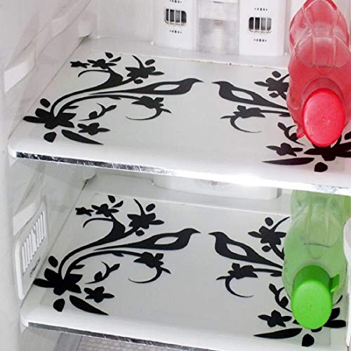 Kuber Industries Birds Design 6 Piece PVC Refrigerator Mat Set - Multicolour