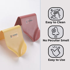 Homestic Hanging Soap Holder for Bathroom|Premium PP Material|Decorative Soap Stand with Unique Drainage Design Premium Bathroom Accessories|Pack of 3|E101|Multicolor
