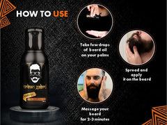 UrbanGabru Beard Oil for Beard Growth | 100% Natural (30 ml) | Paraben & Sulphate Free | for Thicker, Longer Beard | Nourishes & Conditions Beard