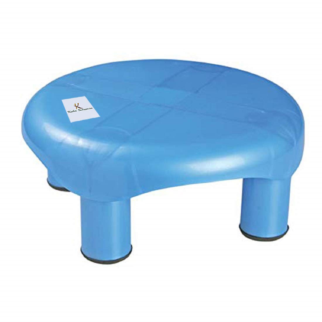 Kuber Industries Bathroom Stool|Plastic Stool for Bathroom|Anti-Slip with Strong Bearing|Solid Surface & Unbreakable Material|Blue