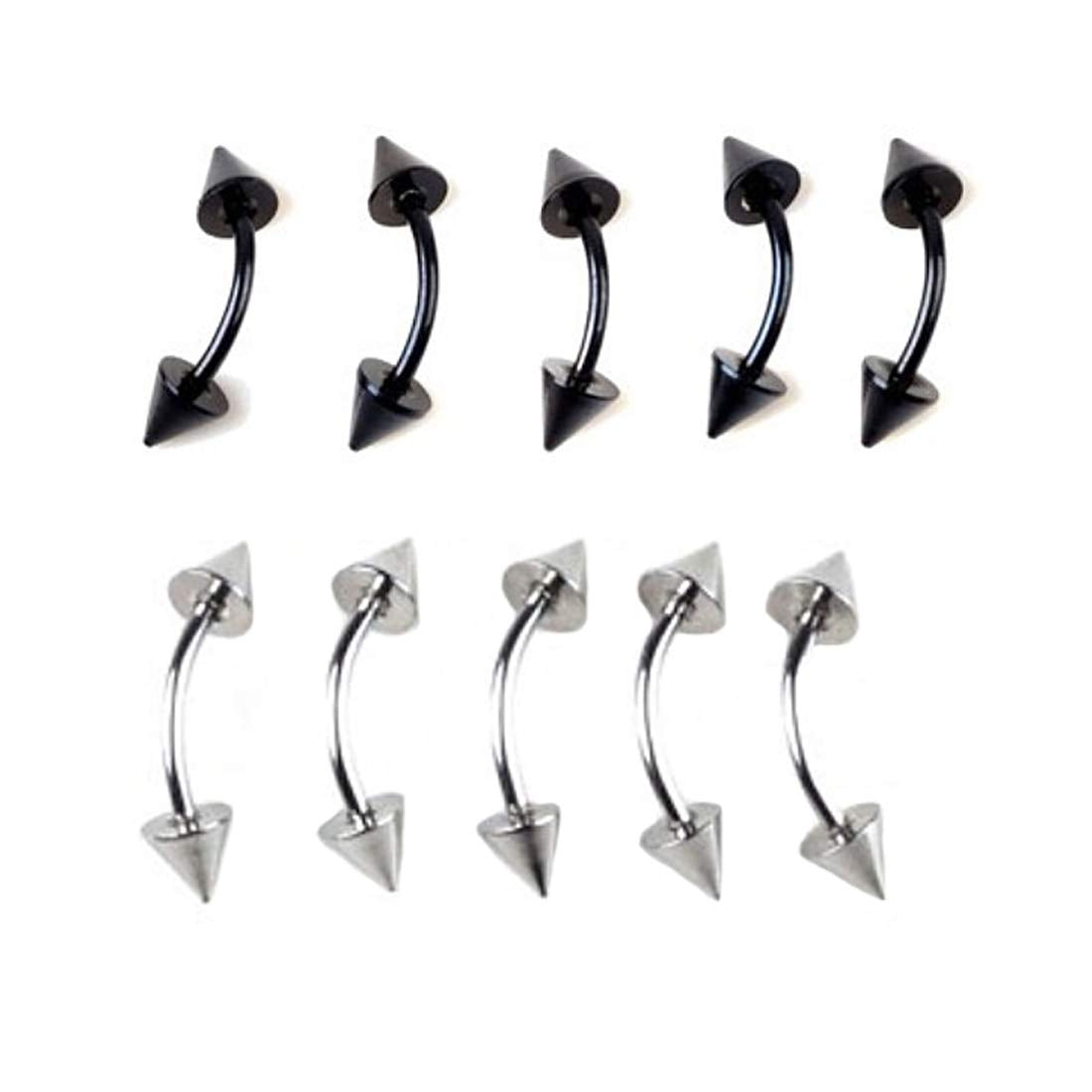 Yellow Chimes Stylish Piercing Stainless Steel Combo Body Jewelry Set for Women and Men