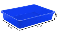 Kuber Industries Plastic Small Size Stationary Office Tray, File Tray, Document Tray, Paper Tray A4 Documents/Papers/Letters/folders Holder Desk Organizer (Blue) CTKTC034788