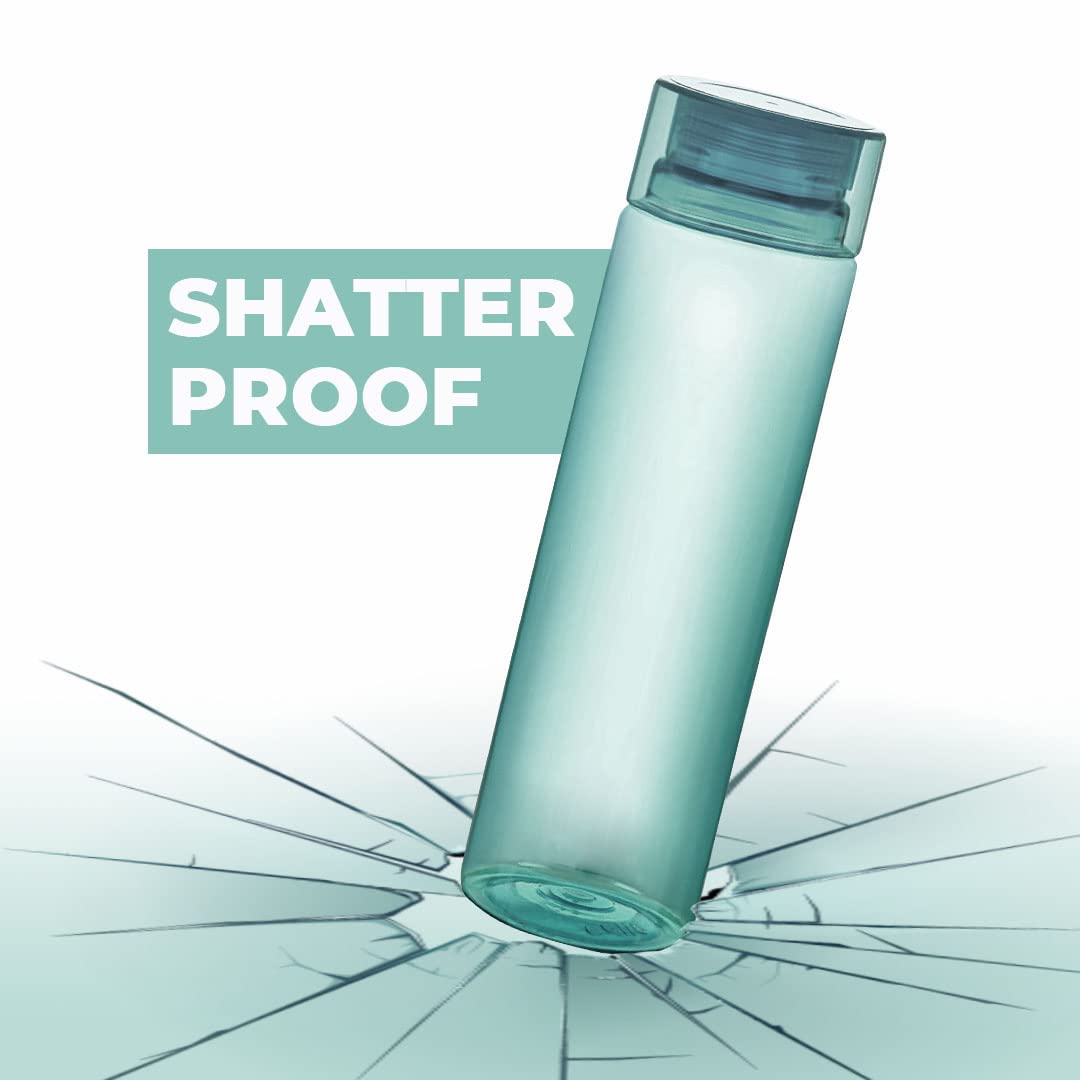 Kuber Industries Plastic Water Bottles -1 Litre Water Bottle | Break Proof, Multipurpose, BPA Free, Ideal for Fridge/Refrigerator | Sea Green, Set of 4