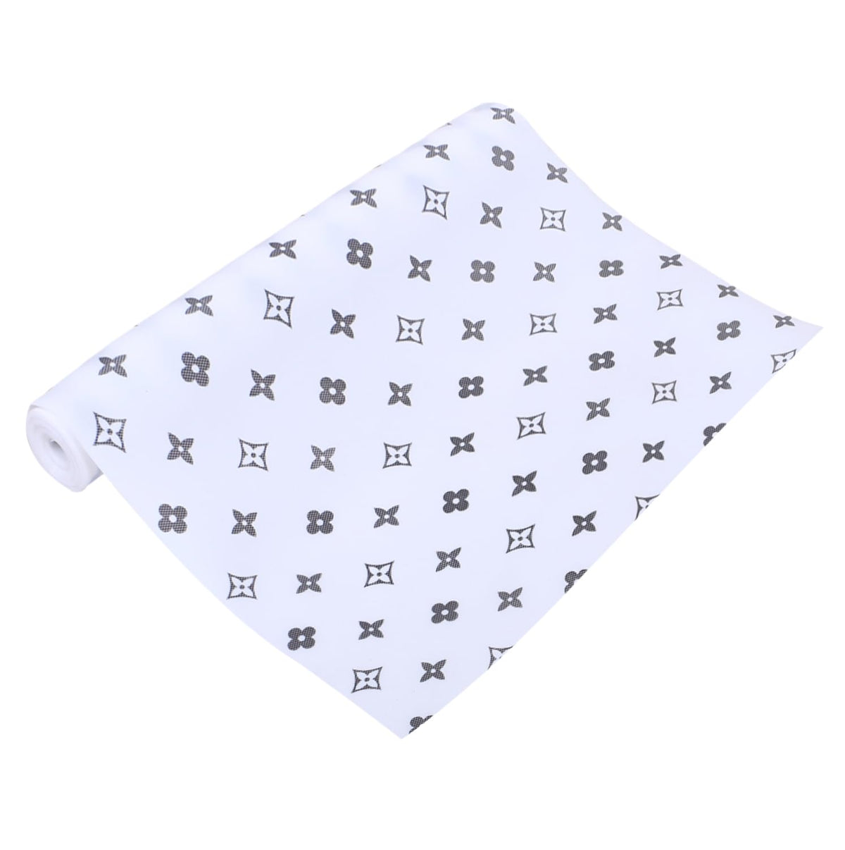 Kuber Industries Shelf Liner | EVA Kitchen Cabinet Shelf Mat | Anti-Slip Bathroom Mat | Fridge Mat | Table Mat | Star Print Print Wardrobe Mat | 10 Meter | White