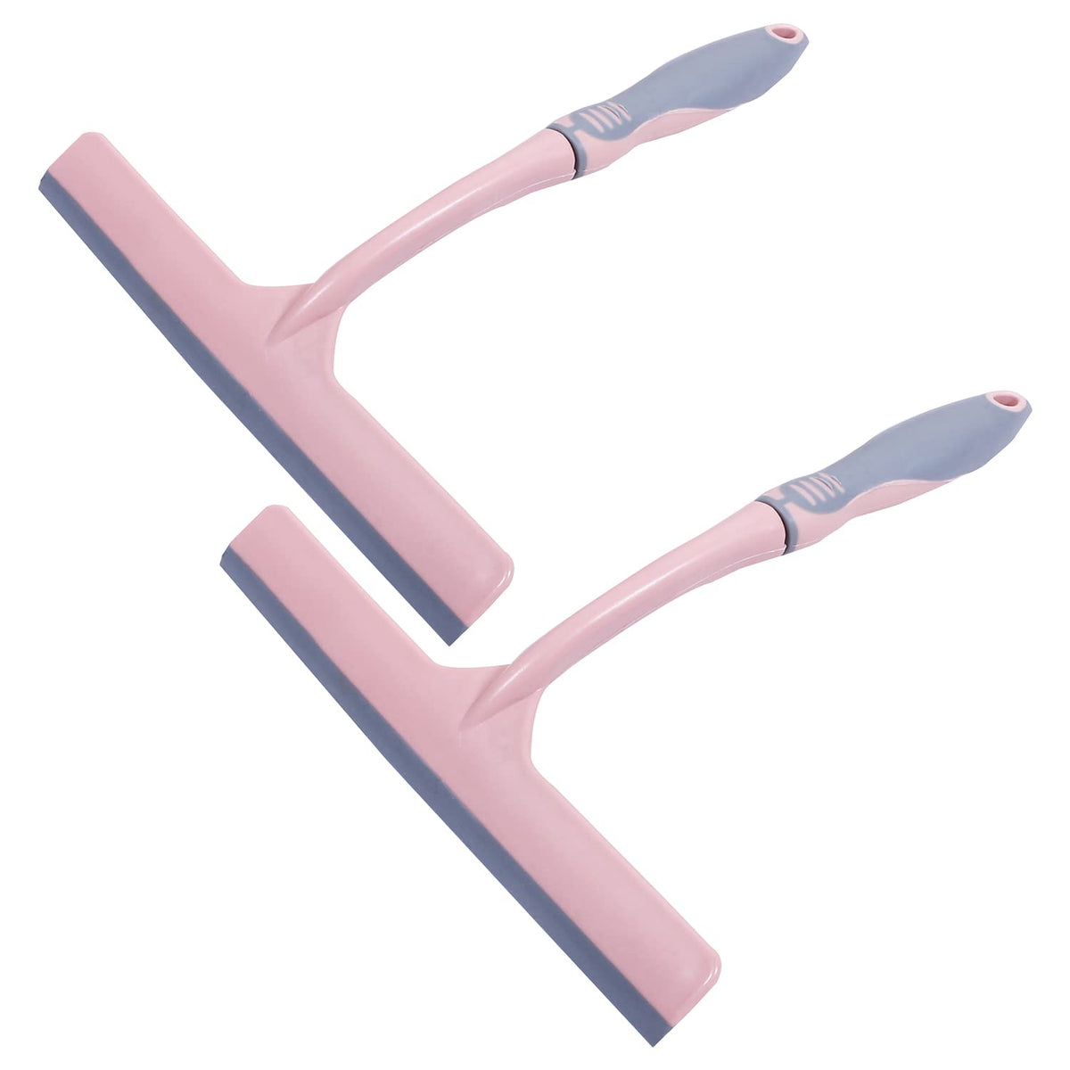 Kuber Industries Kitchen Wiper|Plastic Kitchen Slabs Wiper|Wiper for Cleaning Slabs with Detachable Handle|Ideal for Windows|Glass & Car Windshield|Pack of 2 (Pink)