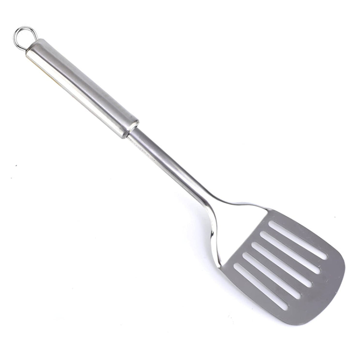 Kuber Industries Stainless_Steel Turners/Slotted Turner/Cooking Turner/for Dosa, Roti, Omlette, Parathas, Pavbhaji (Silver)