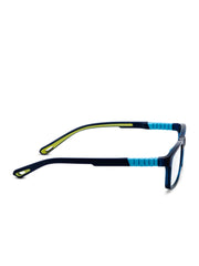 Intellilens | Zero Power Blue Cut Computer Glasses | Anti Glare, Lightweight & Blocks Harmful Rays | UV Protection Specs | For Boys & Girls | Blue | Square | Small
