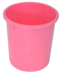 Kuber Industries 3 Pieces Plastic Bucket, Dustbin & Stool Set (Pink)