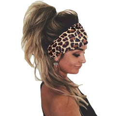 Yellow Chimes Head Bands for Girls Headbands for Women Cheetah Print Fabric Broad Headband Hair Accessories for Women and Girls