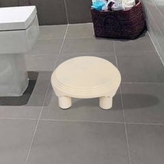 Kuber Industries Bathroom Stool|Plastic Stool|Anti-Slip Bathing Stool|Stool for Senior Citizen|Patla for Bathroom| (Cream)