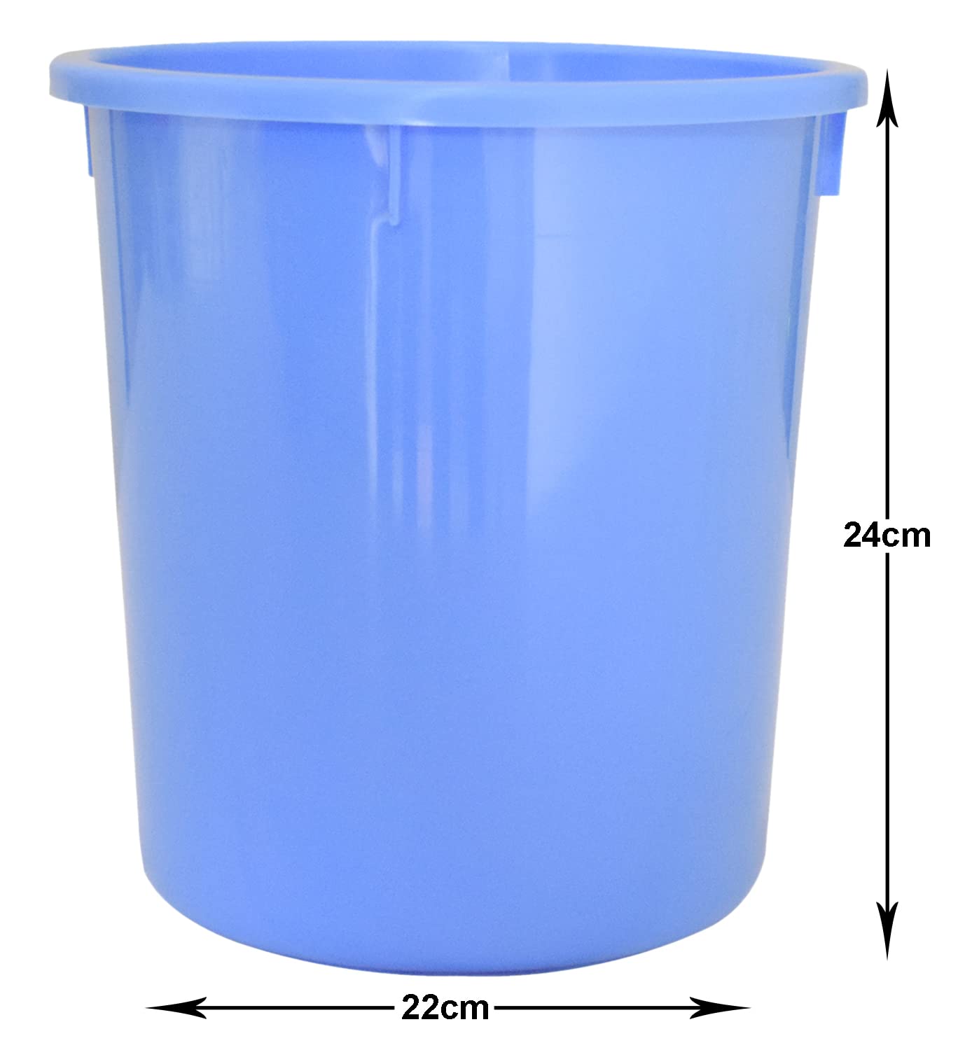 Heart Home Plastic Open Plastic Dustbin Without Lid|Trash Bin, Garbage Bin, Waste Bin, 5Ltr. (Blue)-47HH01038