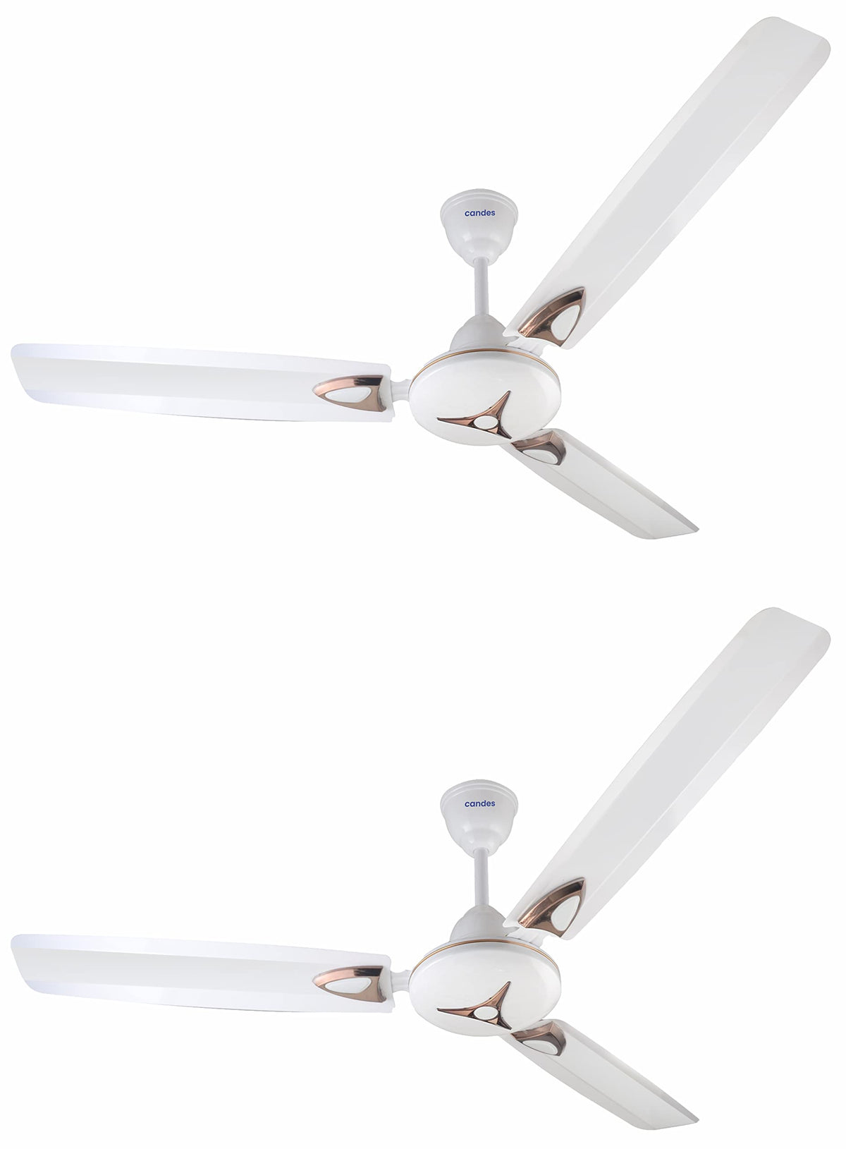 Candes Star Ceiling Fans for Home 1200mm / 48 inch | BEE 3 Star Rated, High Air Delivery, Noiseless & Energy Efficient | 1+1 Years Warranty | White, Pack of 2