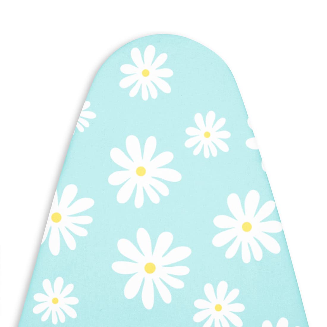 Encasa Homes Ironing Board Cover with 3mm Thick Felt Pad for Steam Press (Fits Standard Medium Boards of 112x34 cm) Heat Reflective, Scorch & Stain Resistant, Printed - Daisy Blue