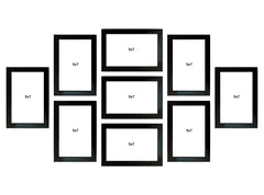 Kuber Industries Collage Photo Frame For Living Room, Wall Set of 9 (Black) Size: 5x7-9 Pc.