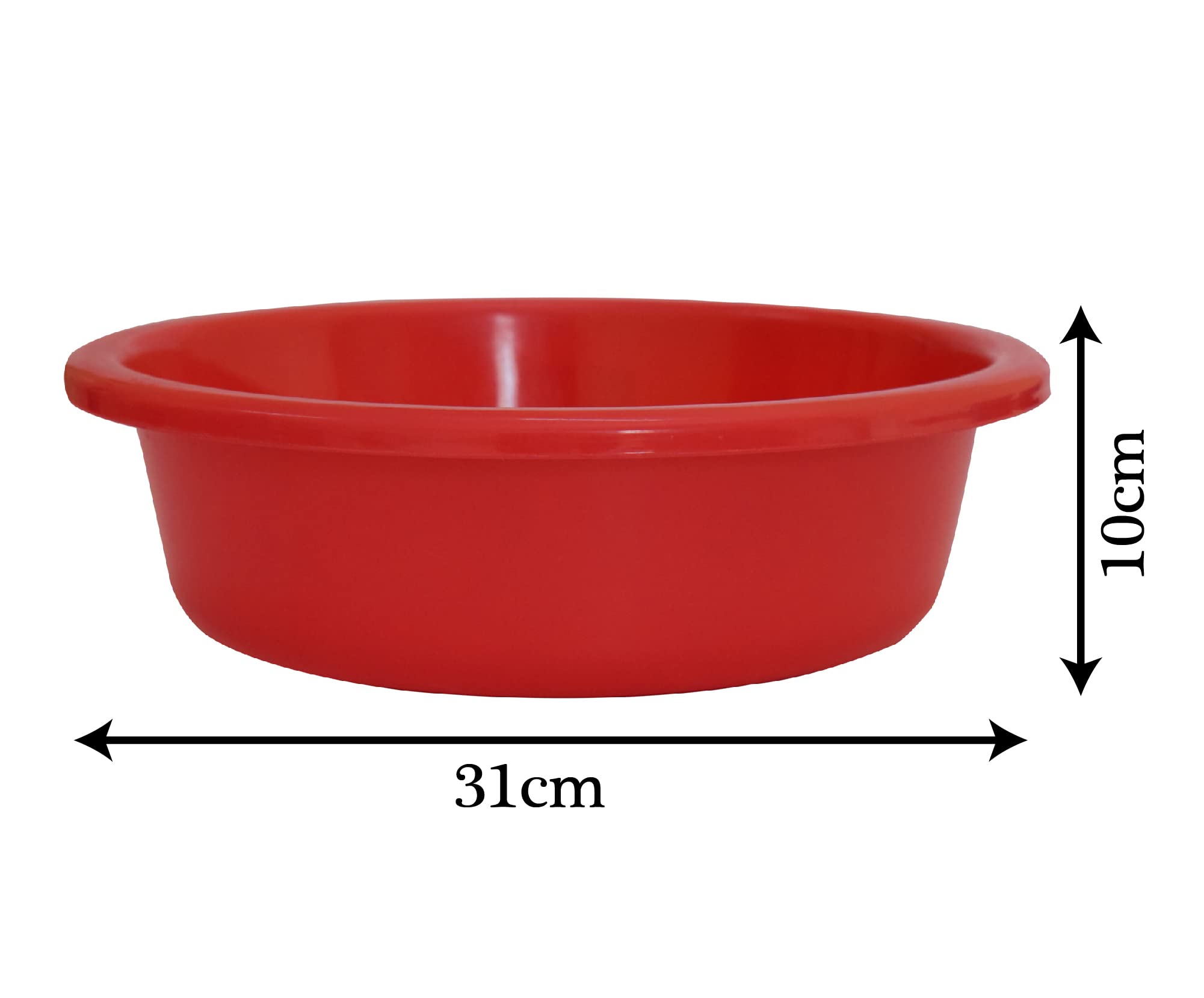 Kuber Industries Multiuses Unbreakable Plastic Knead Dough Basket/Basin Bowl For Home & Kitchen 6 Ltr- Pack of 2 (Sky Blue & Red)