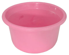 Kuber Industries 3 Pieces Plastic Mug, Tub & Stool Set (Pink)
